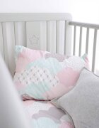 Woodies Safe Dreams Patut din lemn pentru bebe inaltime saltea reglabila Star Baby Gri 120x60 cm