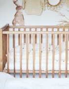 Woodies Safe Dreams Patut din lemn pentru bebe inaltime saltea reglabila Stardust Craft vintage 120x60 cm