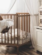 Woodies Safe Dreams Patut din lemn pentru bebe inaltime saltea reglabila Stardust Craft vintage 120x60 cm