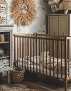 Woodies Safe Dreams Patut din lemn pentru bebe inaltime saltea reglabila Stardust Craft vintage 120x60 cm