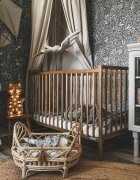 Woodies Safe Dreams Patut din lemn pentru bebe inaltime saltea reglabila Stardust Craft vintage 120x60 cm