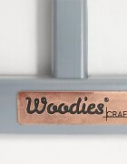 Woodies Safe Dreams Patut din lemn Stardust Craft Gri cu inaltime saltea reglabila 120x60 cm
