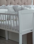 Woodies Safe Dreams Patut mic co-sleeping din lemn Alb 90 x 40 cm