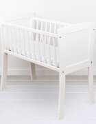 Woodies Safe Dreams Patut mic co-sleeping din lemn Alb 90 x 40 cm