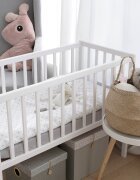 Woodies Safe Dreams Patut mic co-sleeping din lemn Classic Alb 90 x 40 cm
