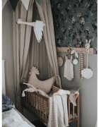 Woodies Safe Dreams Patut mic co-sleeping din lemn Classic Vintage cu Saltea Cocos Spuma Cocos 90 x 40 x 7 cm