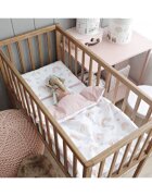 Woodies Safe Dreams Patut mic co-sleeping din lemn Classic Vintage cu Saltea Cocos Spuma Cocos 90 x 40 x 7 cm