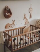 Woodies Safe Dreams Patut mic co-sleeping din lemn Classic Vintage cu Saltea Cocos Spuma Cocos 90 x 40 x 7 cm
