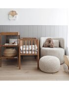 Woodies Safe Dreams Patut mic co-sleeping din lemn Classic Vintage cu Saltea Cocos Spuma Cocos 90 x 40 x 7 cm