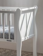 Woodies Safe Dreams Patut mic co-sleeping din lemn Noble Alb 90 x 40 cm