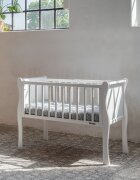 Woodies Safe Dreams Patut mic co-sleeping din lemn Noble Alb 90 x 40 cm