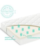 Woodies Safe Dreams Saltea cu fata dubla spuma PUR si spuma HR echipata cu margine anti-alunecare 120x60x9 cm