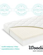 Woodies Safe Dreams Saltea Premium pentru copii cu fata dubla spuma Pur si latex proprieti antifungice 160x80x11 cm