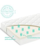 Woodies Safe Dreams Saltea Quality pentru copii cu fata dubla din spuma Pur si spuma HR cu husa delicata 3 staturi 160x80x9 cm
