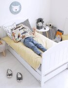 Woodies Safe Dreams Sertar depozitare cu capac pentru patut copii Woodies 140 70 cm alb
