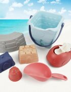 Woopie Set 7 jucarii de nisip cu galetusa Castelforme de nisip si accesorii Pastel