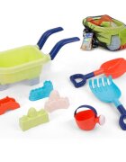 Woopie Set 8 piese de joaca copii pentru nisip cu roabastropitoarelopaticagrebla si 4 forme