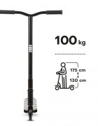 WXM Trotineta pentru cascadorii WRS-AT1 - Black White din aluminiu greutate suportata 100 kg varsta 6 ani+