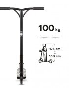 WXM Trotineta pentru cascadorii WRS-AV1 black white din aluminiu greutate suportata 100 kg varsta 6 ani+