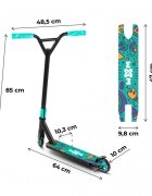 WXM Trotineta pentru cascadorii WRS-CY1 Turquoise din aluminiu greutate suportata 100 kg varsta 6 ani+