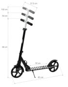 WXM Trotineta pliabila de oras 200 mm Driff Black White ghidon reglabil din otel si aluminiu cric suspensii greutate suportata 100 kg varsta 4 ani+