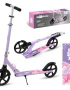 WXM Trotineta pliabila de oras 200 mm Driff Hibiscus ghidon reglabil din otel si aluminiu cric suspensii greutate suportata 100 kg varsta 4 ani+