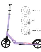 WXM Trotineta pliabila de oras 200 mm Driff Hibiscus ghidon reglabil din otel si aluminiu cric suspensii greutate suportata 100 kg varsta 4 ani+