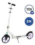 WXM Trotineta pliabila de oras 200 mm Driff Purple White ghidon reglabil din otel si aluminiu cric suspensii greutate suportata 100 kg varsta 4 ani+