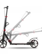 WXM Trotineta pliabila de oras cu frana pe maner red ghidon reglabil din otel si aluminiu cric suport pentru sticla greutate maxima 100 kg