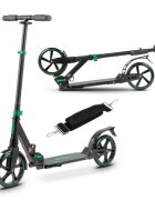 WXM Trotineta pliabila de oras green ghidon reglabil din otel si aluminiu cric suspensii curea de transport greutate suportata 100 kg varsta 6 ani+