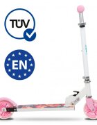 WXM Trotineta Skipo Floral pliabila din aluminiu ghidon reglabil roti Led greutate admisa 50 kg