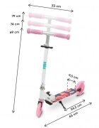 WXM Trotineta Skipo Floral pliabila din aluminiu ghidon reglabil roti Led greutate admisa 50 kg