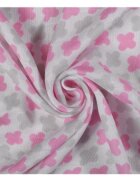 XKKO Cearceaf cu elastic din bambus 60x120 cm Pink Cross