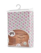 XKKO Cearceaf cu elastic din bambus 60x120 cm Pink Cross