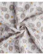 XKKO Prosop cu gluga bambusbumbac organic Dreamy Sheeps 90x90cm