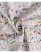 XKKO Prosop cu gluga bambusbumbac organic Summer Meadow 90x90cm