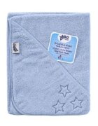 XKKO Prosop cu gluga bumbac organic Blue 90x90 cm