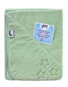 XKKO Prosop cu gluga bumbac organic Mint 90x90 cm