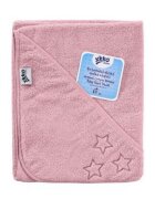 XKKO Prosop cu gluga bumbac organic Pink 90x90 cm
