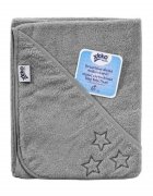 XKKO Prosop cu gluga bumbac organic Silver Stars 90x90 cm