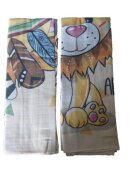 XKKO Set 2 museline din bumbac 70x55 cm Lion Sevi