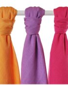 XKKO Set 3 museline din bambus 70x70cm Red Sky Mix