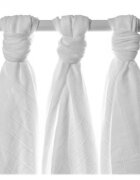 XKKO Set 3 prosoape muselina bbc organic 90x100cm Alb