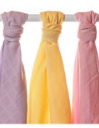 XKKO Set 3 prosoape muselina bbc organic 90x100cm Girls