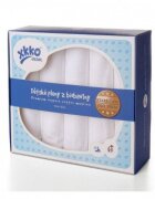 XKKO Set 5 museline din bumbac organic 70x70cm Alb