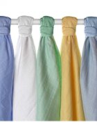 XKKO Set 5 museline din bumbac organic 70x70cm Old Times Boys Pastels