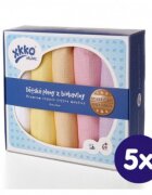 XKKO Set 5 museline din bumbac organic 70x70cm Old Times Girls Pastels