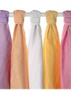 XKKO Set 5 museline din bumbac organic 70x70cm Old Times Girls Pastels