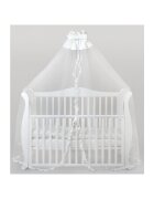 YappyKids Baldachin mare YappyDome din tull cu panglica de satin si funda 500x160 cm alb
