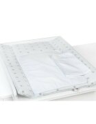 YappyKids Saltea de infasat YappyNordWhite cu doua cearceafuri impermeabile 73x55 cm alb